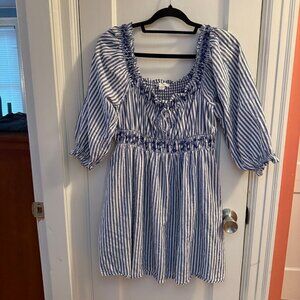 Blue and white striped mini dress from American Eagle M